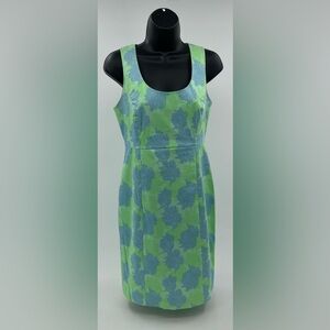Vineyard Vines Green and Blue Sleeveless Shift Dress